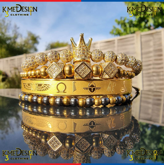 Symbols of Life Gold Bracelet Set