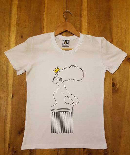 Women's | Goddess Maat Outline Silhouette - White T-Shirt
